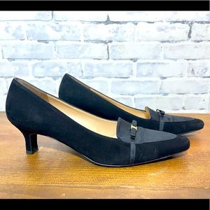 Salvatore Ferragamo kitten suede work shoes